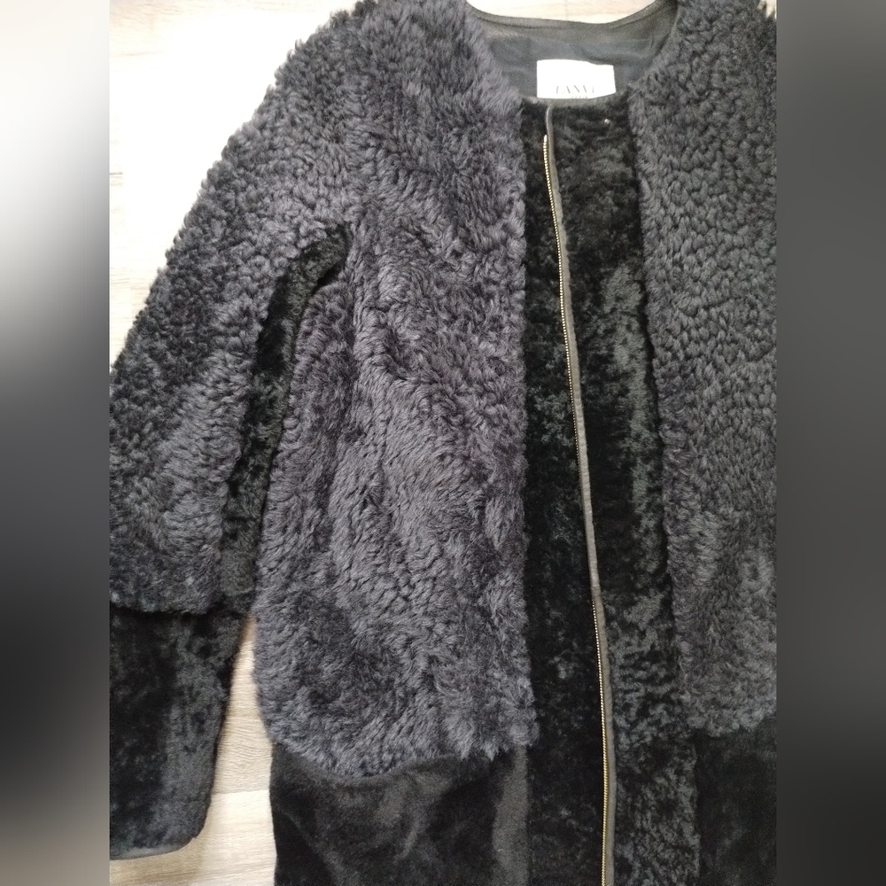 Lanvin Shearlings Black Teddy Jacket Cozy Mid-Length Design 40 - Picture 8 of 12